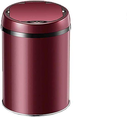 BYCDD Smart Induction Trash Can - Automatic Sensor Touch-Free Waste Bin with Lid for Home, Kitchen, Living Room & Bathroom | Hands-Free Electric Garbage Can (Red) | Perfect for Modern Homes, Offices & Eco-Friendly Spaces