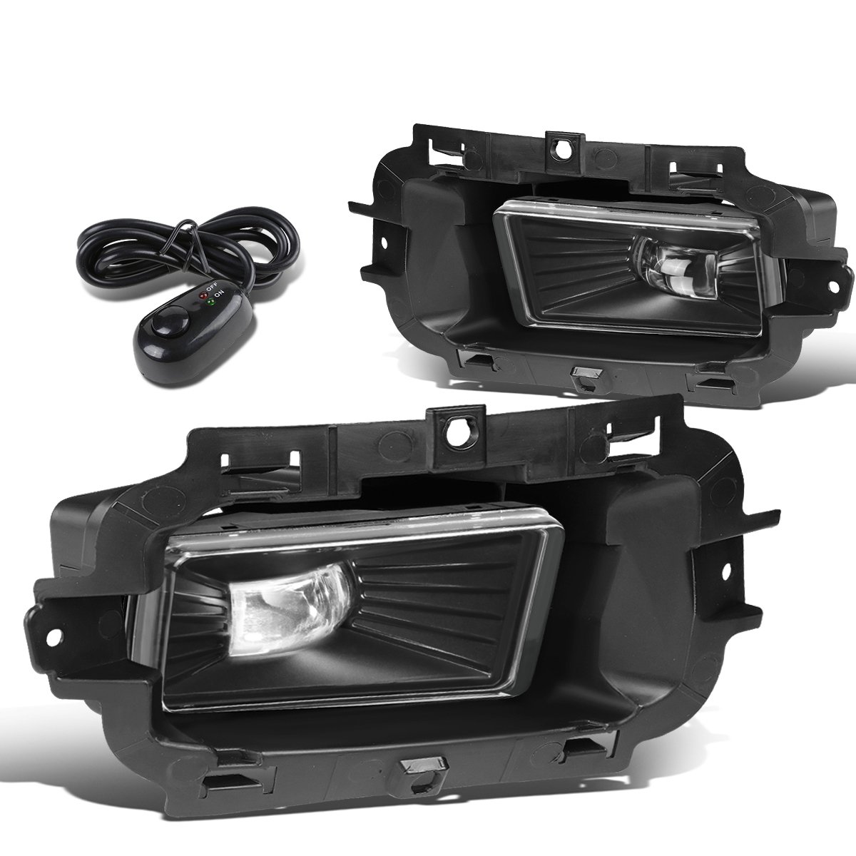 DNA MOTORING FL-ZTL-264-CH LED Fog Light Kit with Switch - Compatible with 2014-2015 Chevy Silverado 1500 - Driver & Passenger Side - Enhanced Visibility for Night Driving & Foggy Conditions