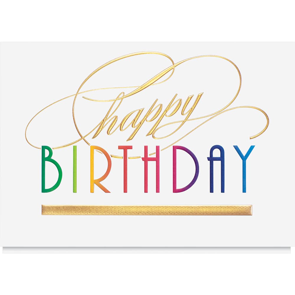 25 Personalized Birthday Cards with Foil-Lined Envelopes | Colorful Birthday Wishes for Friends & Family | Perfect for Business Greetings & Personal Celebrations | Ideal for Birthdays, Anniversaries & Special Occasions