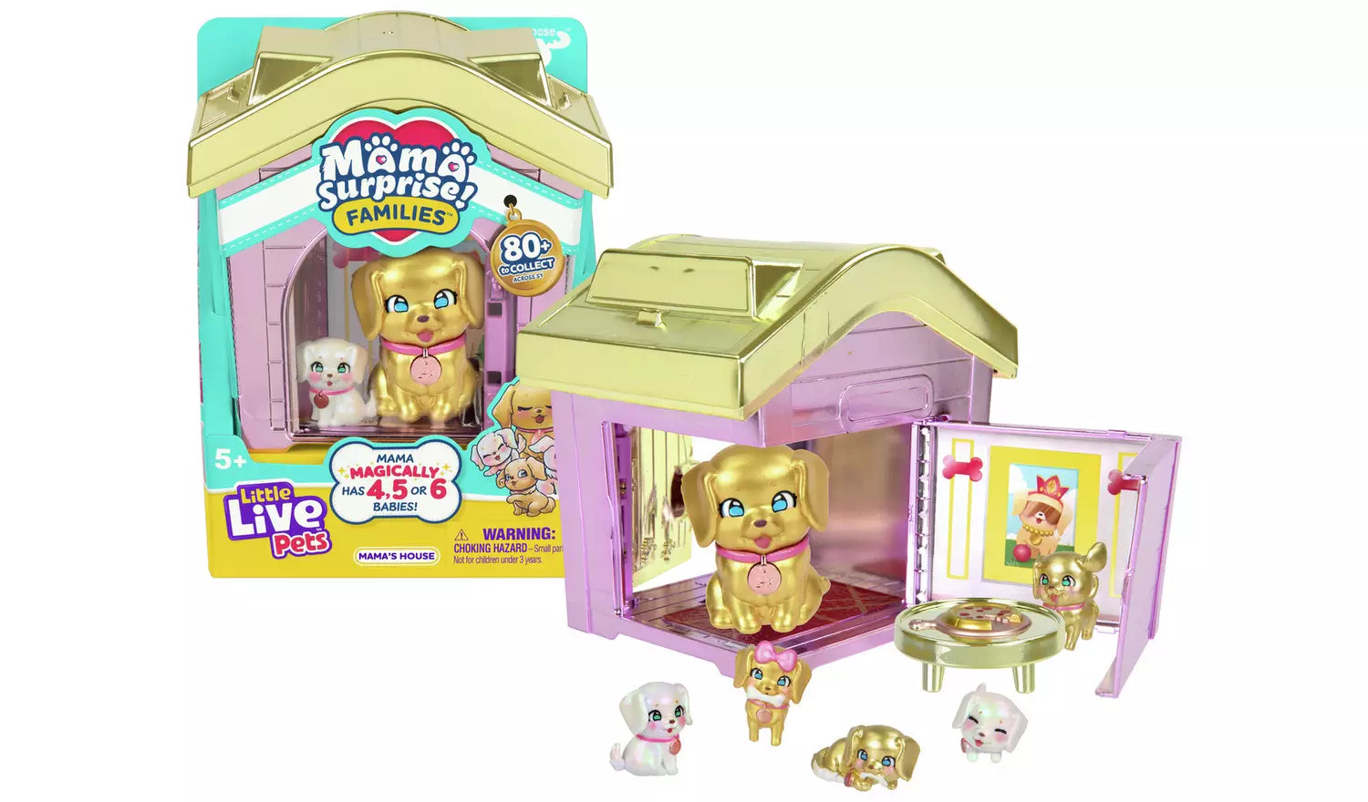 Little Live Pets Mama Surprise Families - Interactive Toy House with Surprise Baby Pets for Kids | Perfect for Pretend Play, Gift Giving & Collectible Fun