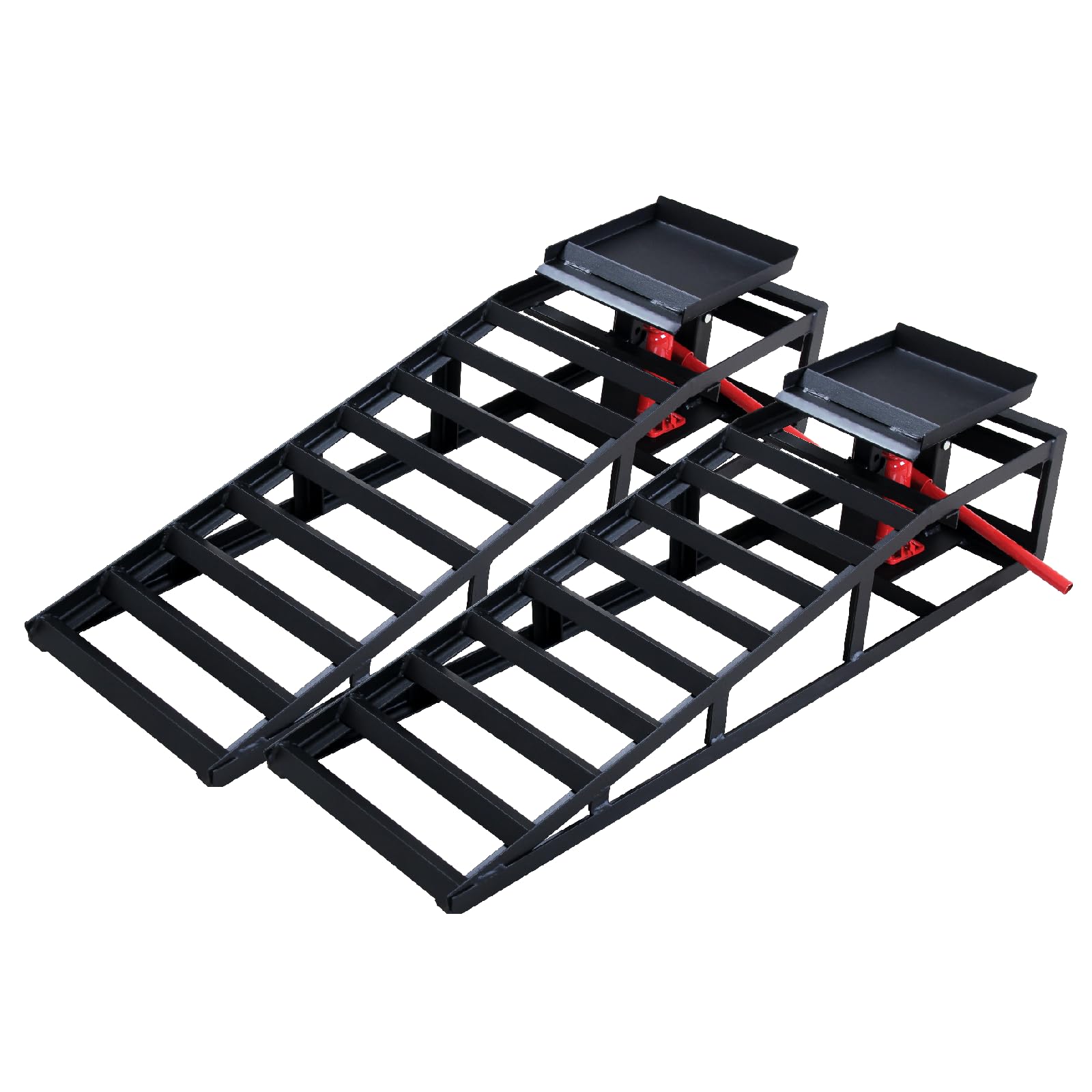 2 Pack Heavy Duty Hydraulic Car Ramps - 3 Ton (6600 lbs) Capacity Low Profile Vehicle Lift Ramps for Auto Repair & Maintenance - Perfect for DIY Mechanics, Oil Changes & Truck Service