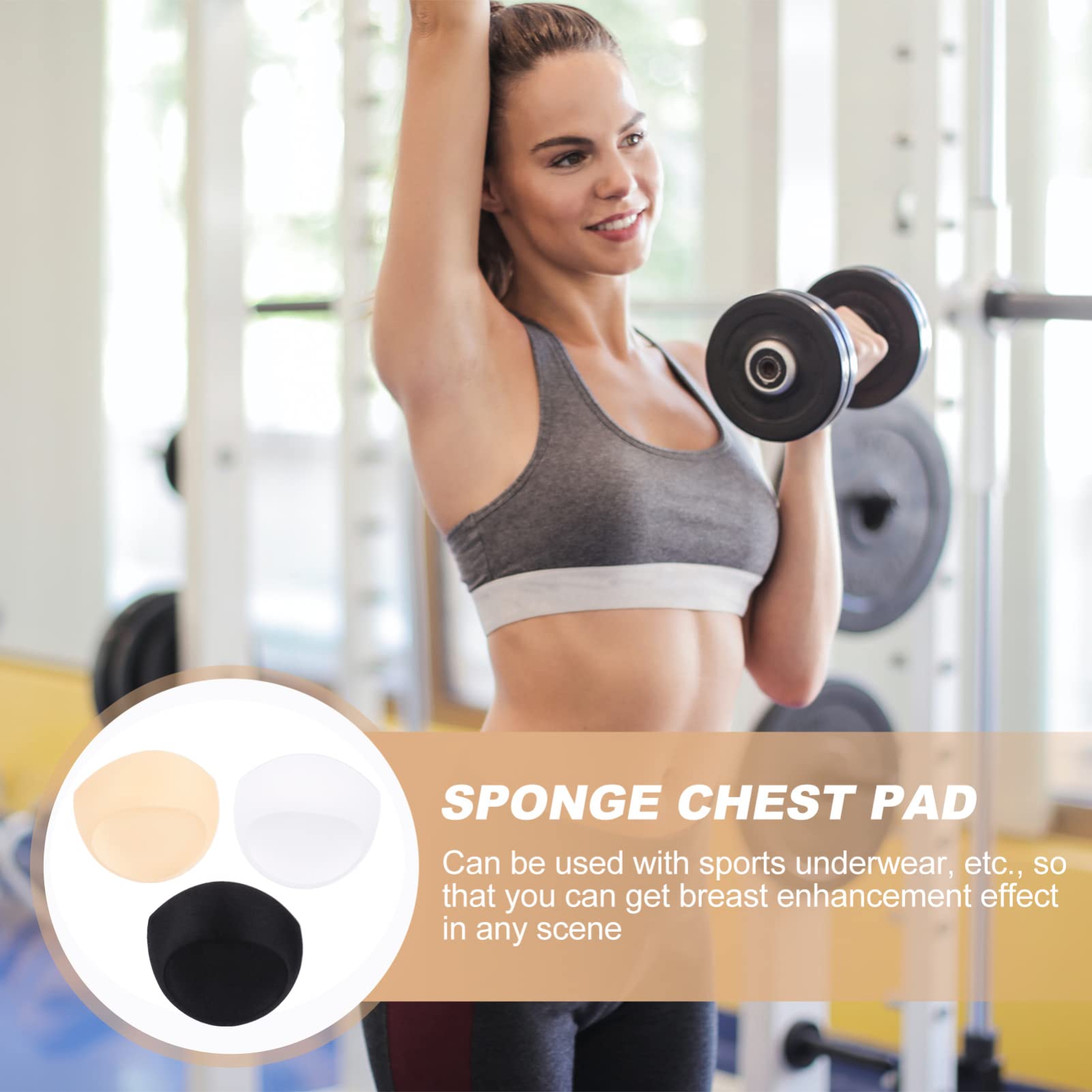 GALPADA Sports Bras with 3 Pairs Removable Breathable Foam Bra Pads - Comfortable Bra Inserts for Women, Bikini, Swimsuit & Activewear - Perfect for Yoga, Gym, Running and Everyday Wear