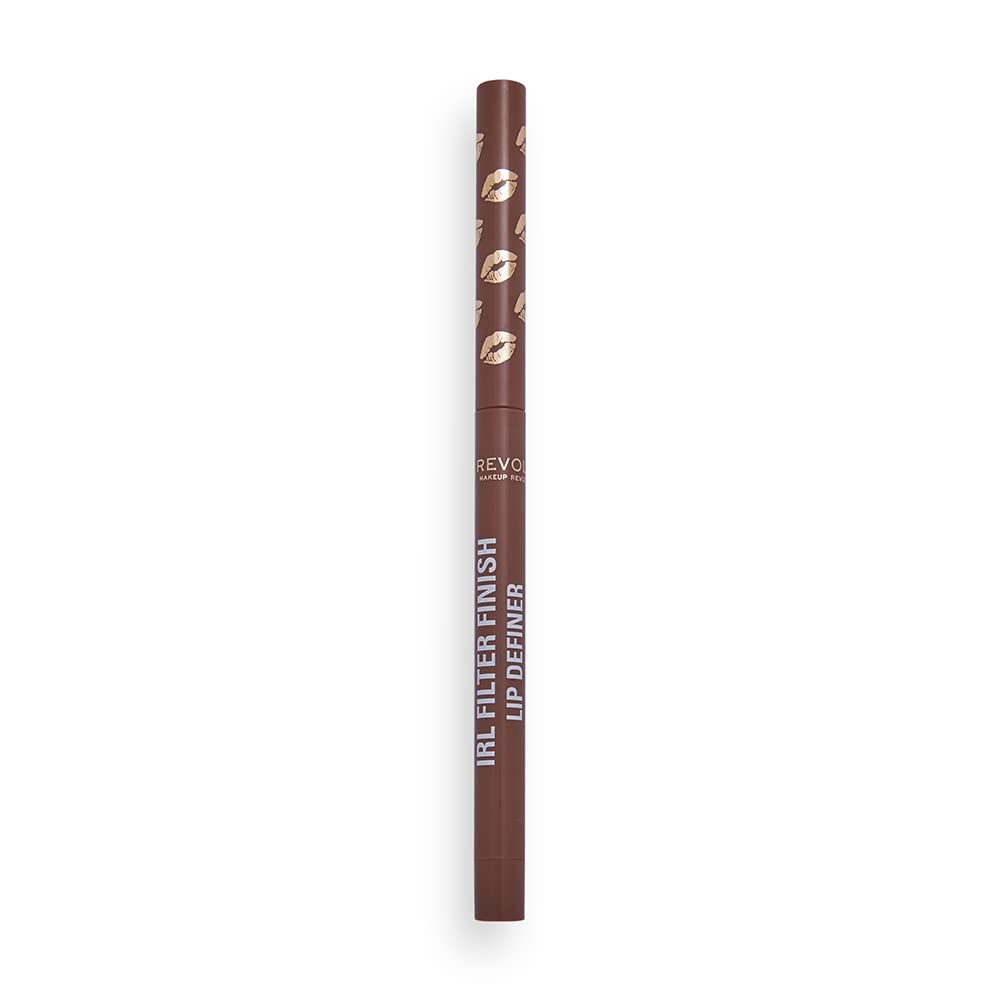 Makeup Revolution IRL Filter Finish Lip Liner - Espresso Nude for Natural Look | Long-Lasting Lip Definer for Everyday Wear & Special Occasions