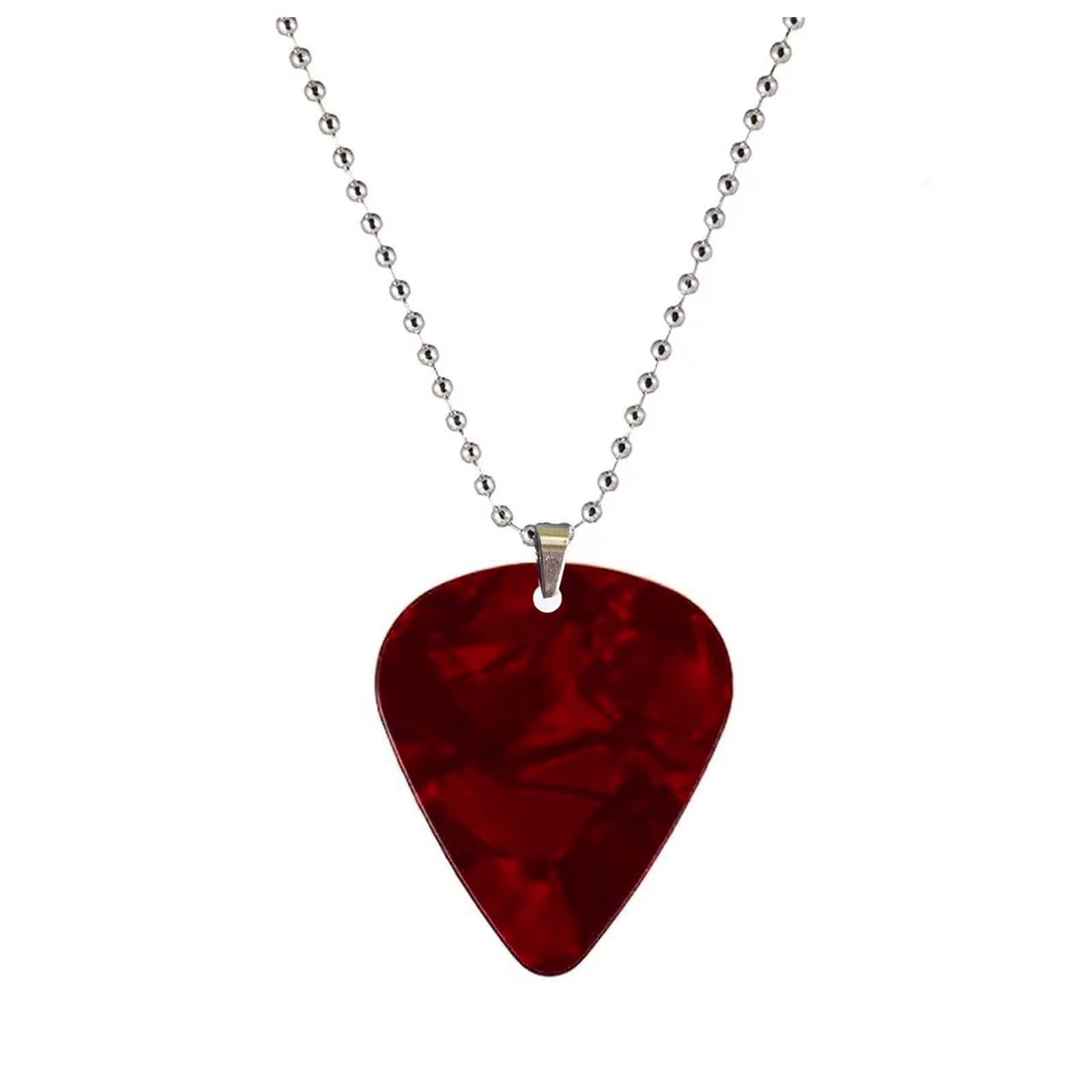 Eddie Munson Hellfire Club Guitar Pick Necklace for Men & Boys - Stranger Things Inspired Rock Music Pendant Jewelry Gift for Fans - Perfect for Concerts, Cosplay & Music Lovers