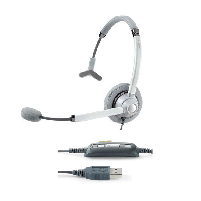 Jabra UC VOICE 750 Mono Wireless Headset with Noise Canceling Mic - Lightweight Office Headphone for Call Center, Remote Work & Video Conferencing