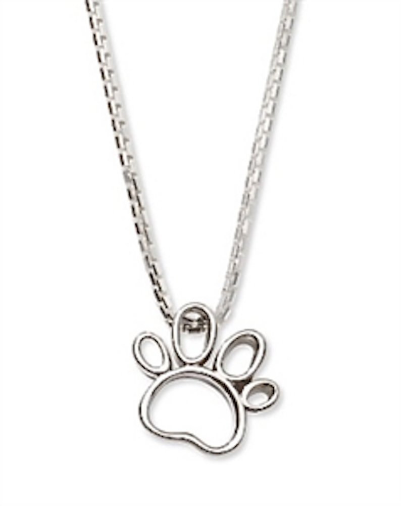Lisa Welch Sterling Silver Dog Paw Print Charm Pendant - Perfect for Pet Lovers, Jewelry Gifts & Everyday Wear