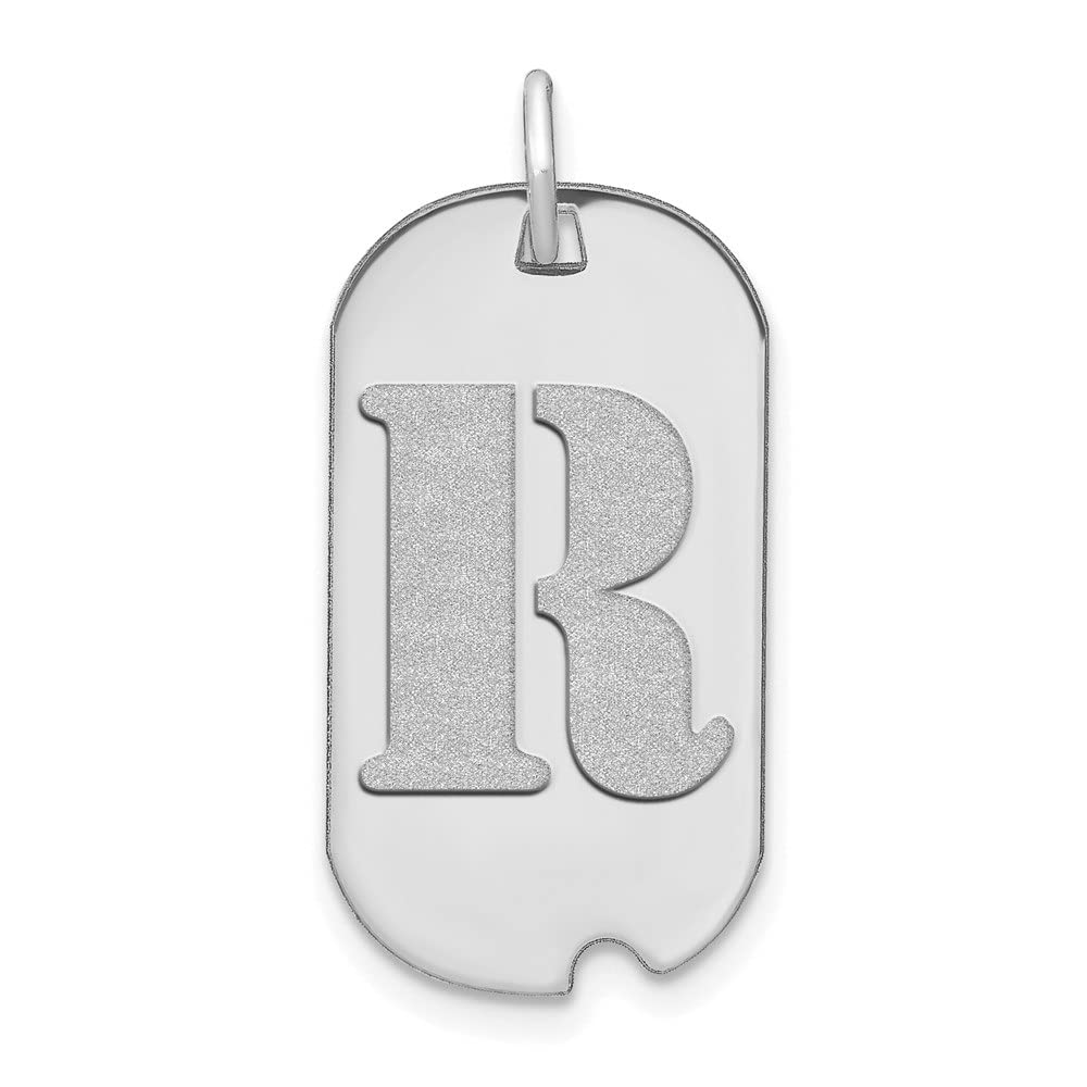 14K Gold Polished Alphabet Initial Dog Tag Pendant Necklace for Women - Personalized Name Jewelry Gift for Her, Perfect for Birthdays, Anniversaries & Everyday Wear