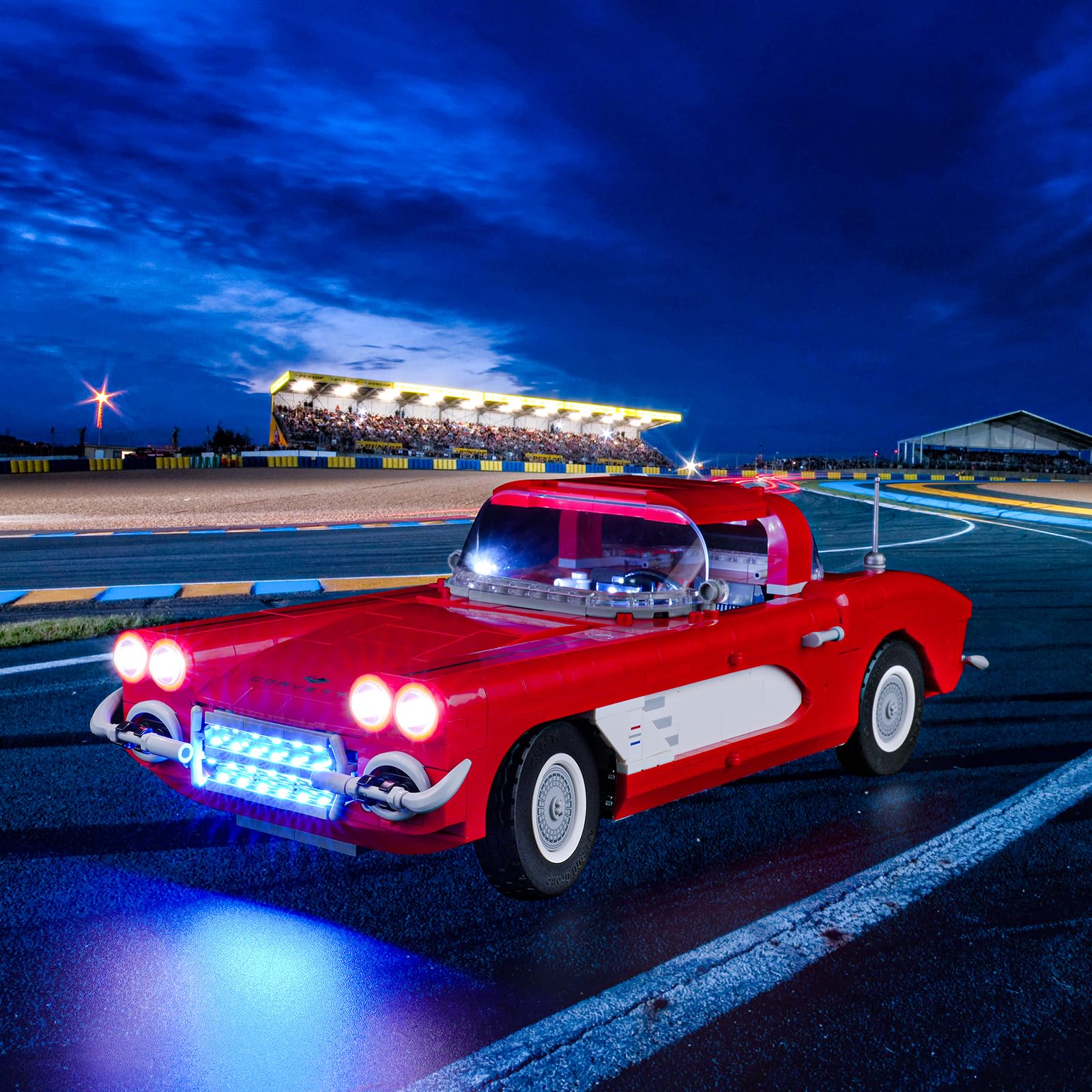 LED Light Kit for Lego Corvette 10321 Building Blocks - Compatible with Lego 10321 Model Car (Lego Set Not Included) - Perfect for Night Display, DIY Projects & Enhancing Your Lego Collection