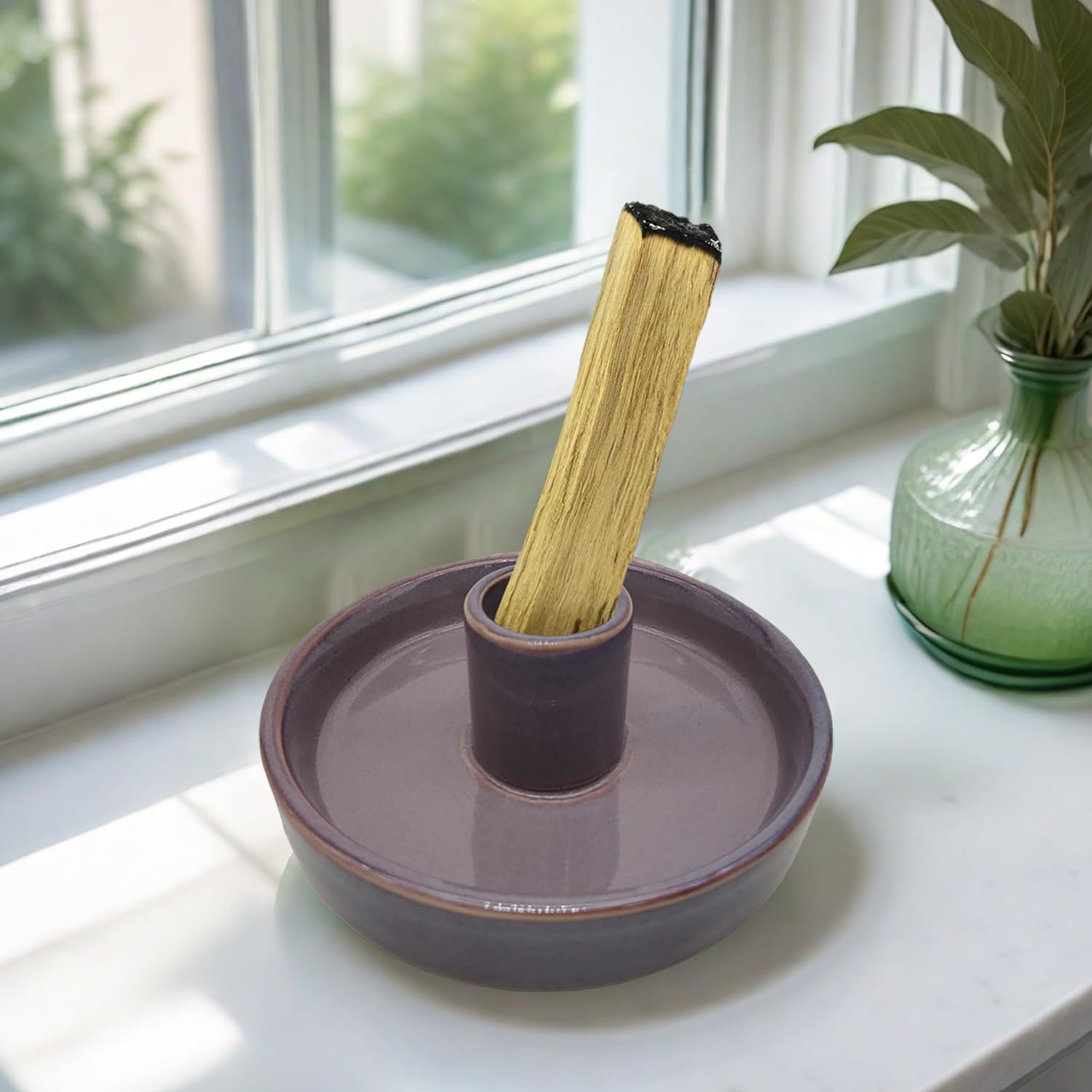 Premium Ceramic Palo Santo Holder for Burning Sticks - Aesthetic Pink Palo Santo Burner for Meditation, Yoga & Home Aromatherapy