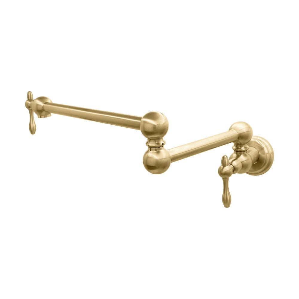 ZLINE Rembrandt Pot Filler Faucet - Champagne Bronze Finish (REM FPF CB) | Wall-Mounted Kitchen Sink Faucet for Easy Pot Filling & Cooking