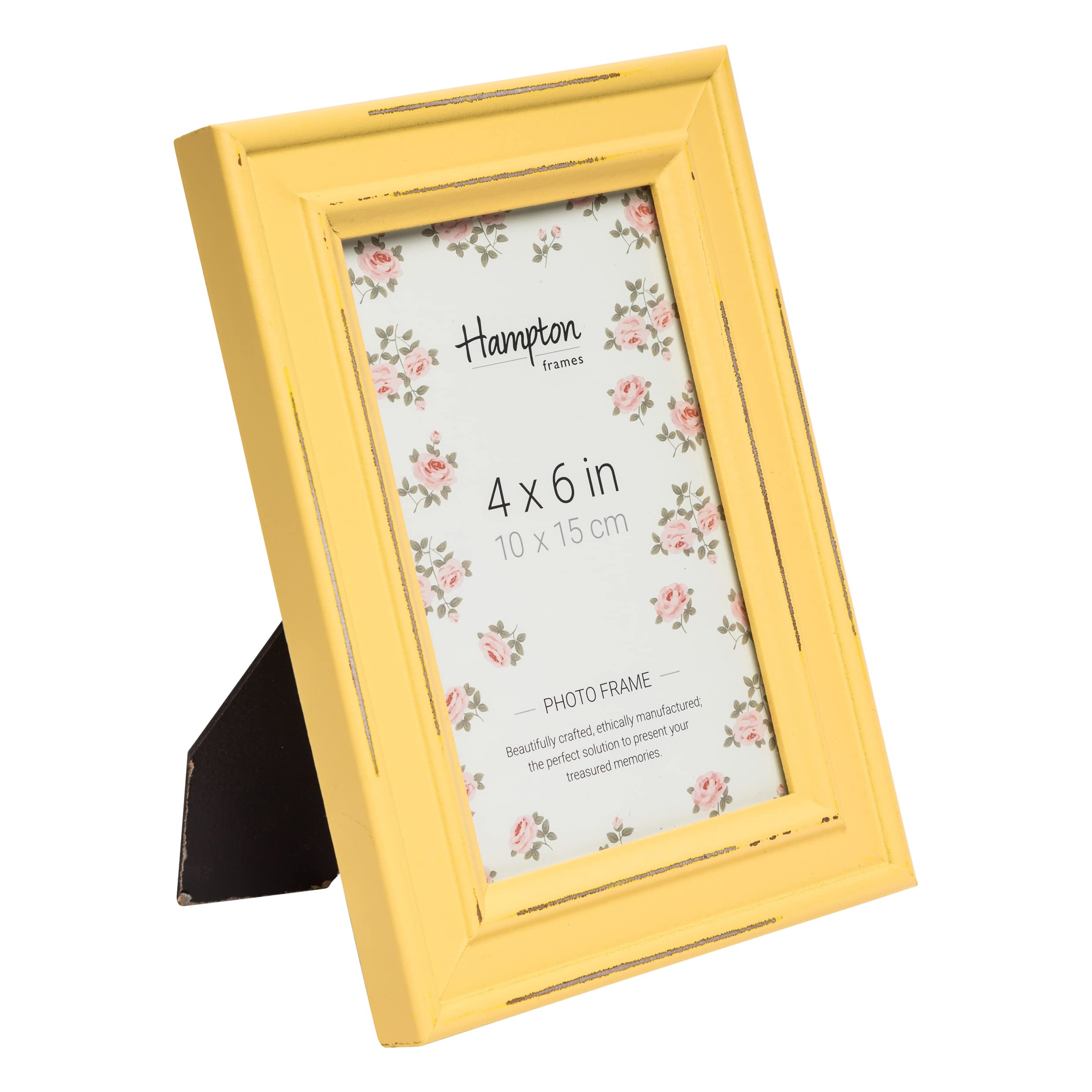 4x6 Yellow Picture Frame with Glass - PALOMA PAL301946Y - Perfect for Wall Decor, Tabletop Displays & Photo Gifts (10x15cm)