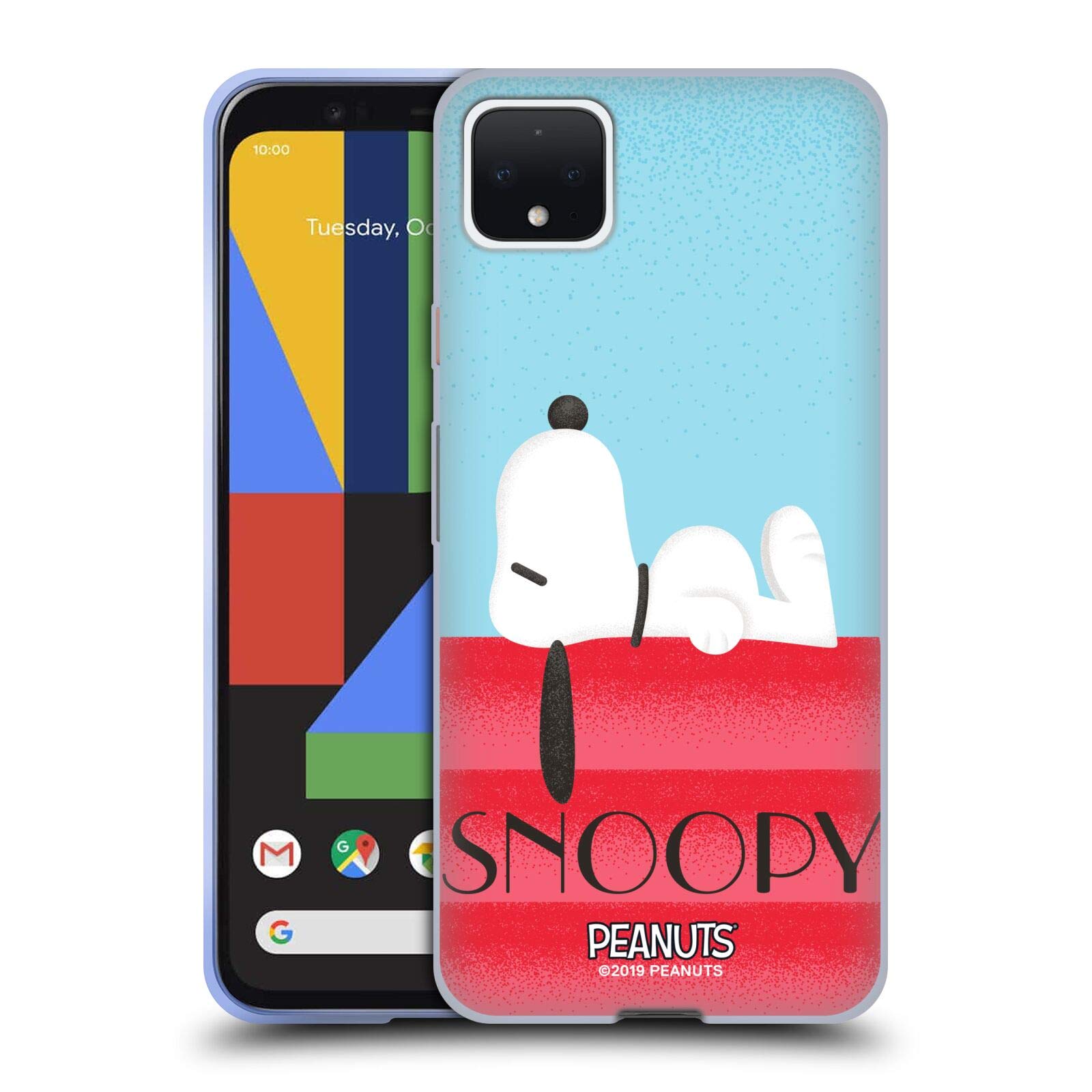 Official Snoopy Soft Gel Case for Google Pixel 4 XL - Peanuts House Deco Dreams Design for Phone Protection
