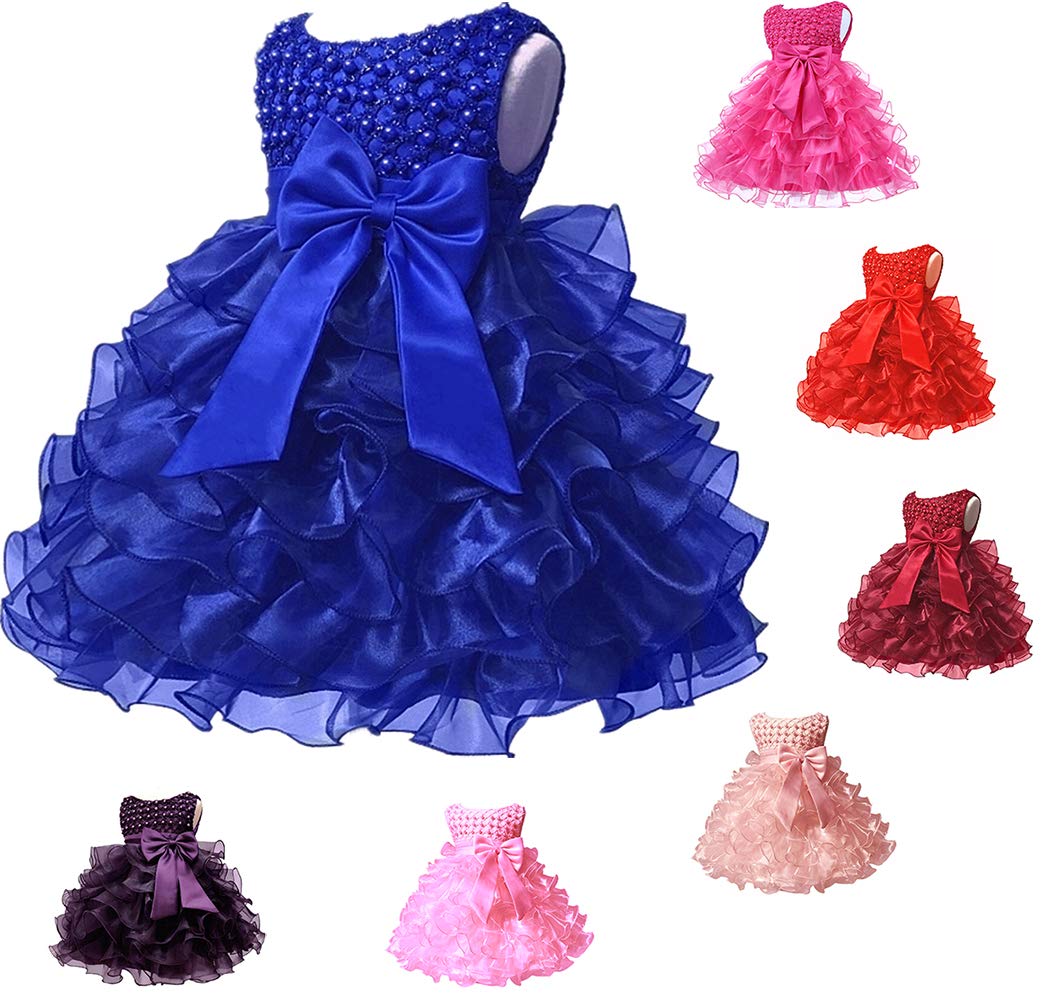 Jup'Elle Baby Girl Dresses - Elegant Ruffle Lace Pageant Party & Wedding Flower Girl Dress for Special Occasions | Perfect for Birthday, Baptism, Photo Shoots & Formal Events