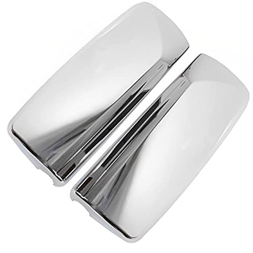Chrome Door Mirror Covers for Volvo VNL 2004-2017 Models - Driver & Passenger Side Replacement Parts - Perfect for Truck Upgrades & Road Safety Enhancement