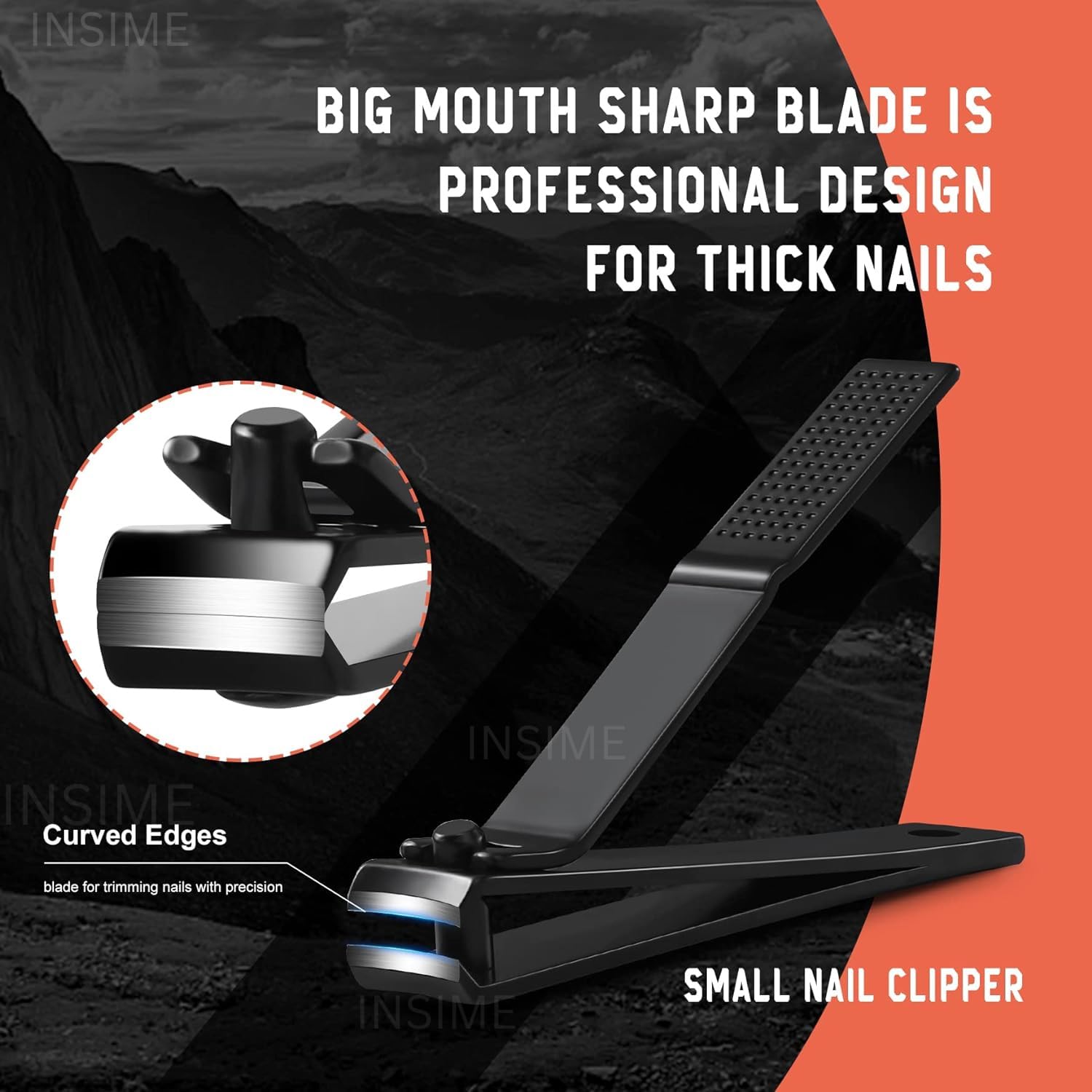 INSIME Professional Nail Clipper Set - Stainless Steel Toe & Finger Nail Clippers for Men & Women - Perfect for Home, Travel & Pedicure Care