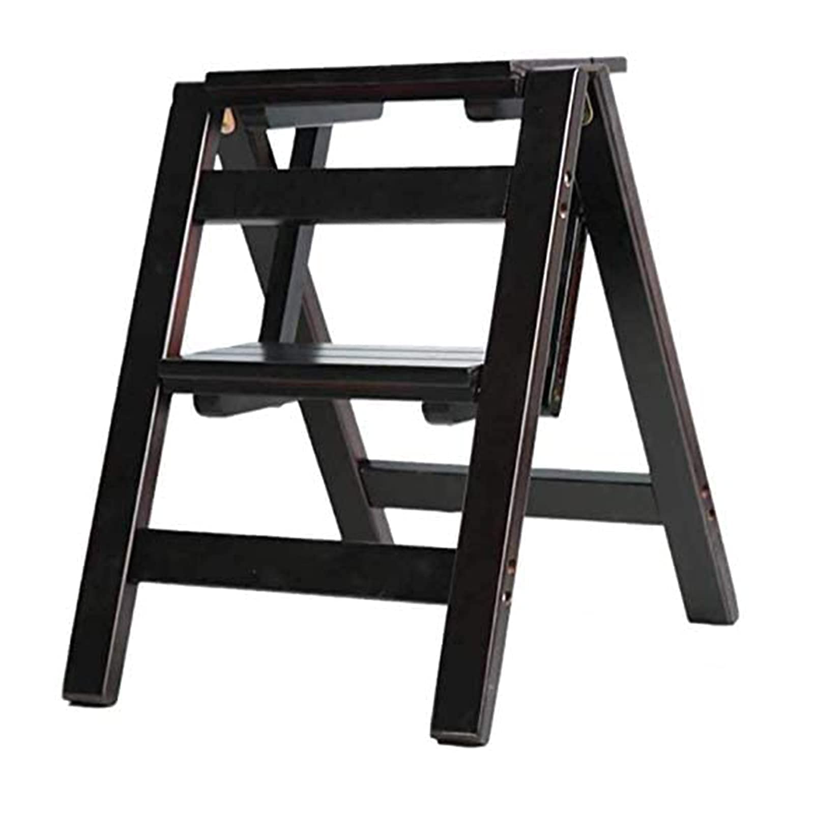 DASHADAO Foldable Wooden Step Stool for Home - Slim, Sturdy & Space-Saving Indoor Climbing Stool | Multi-Functional Step Ladder Chair for Kitchen, Bathroom & Kids' Room | Perfect for Reaching High Shelves & Storage