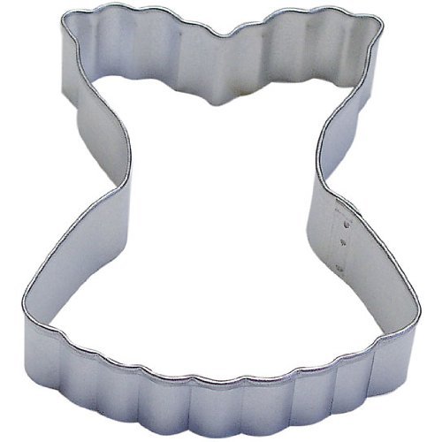 Ladies Only OTBP Corset Tin Cookie Cutter 3.5 Inch - Perfect for Baking, Wedding Favors, Bridal Shower, and DIY Dessert Decorations