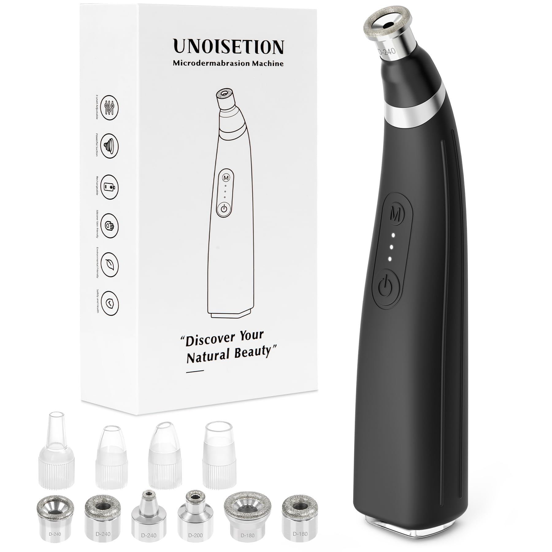 Professional 3-in-1 Microdermabrasion Machine - Portable Facial Exfoliator for Skin Rejuvenation, Blackhead & Acne Treatment - Perfect for Home Spa & Salon Use