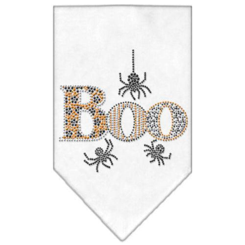 Mirage Pet Products Boo Rhinestone Dog Bandana - Orange, Large Size for Dogs - Perfect for Halloween, Parties & Special Occasions