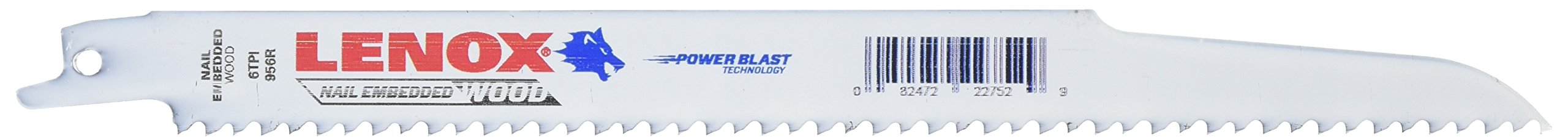 LENOX Tools 9-inch Bi-Metal Reciprocating Saw Blade with Power Blast Technology - 6 TPI, 50-Pack for Wood Cutting - Perfect for Demolition, Construction, and DIY Woodworking Projects