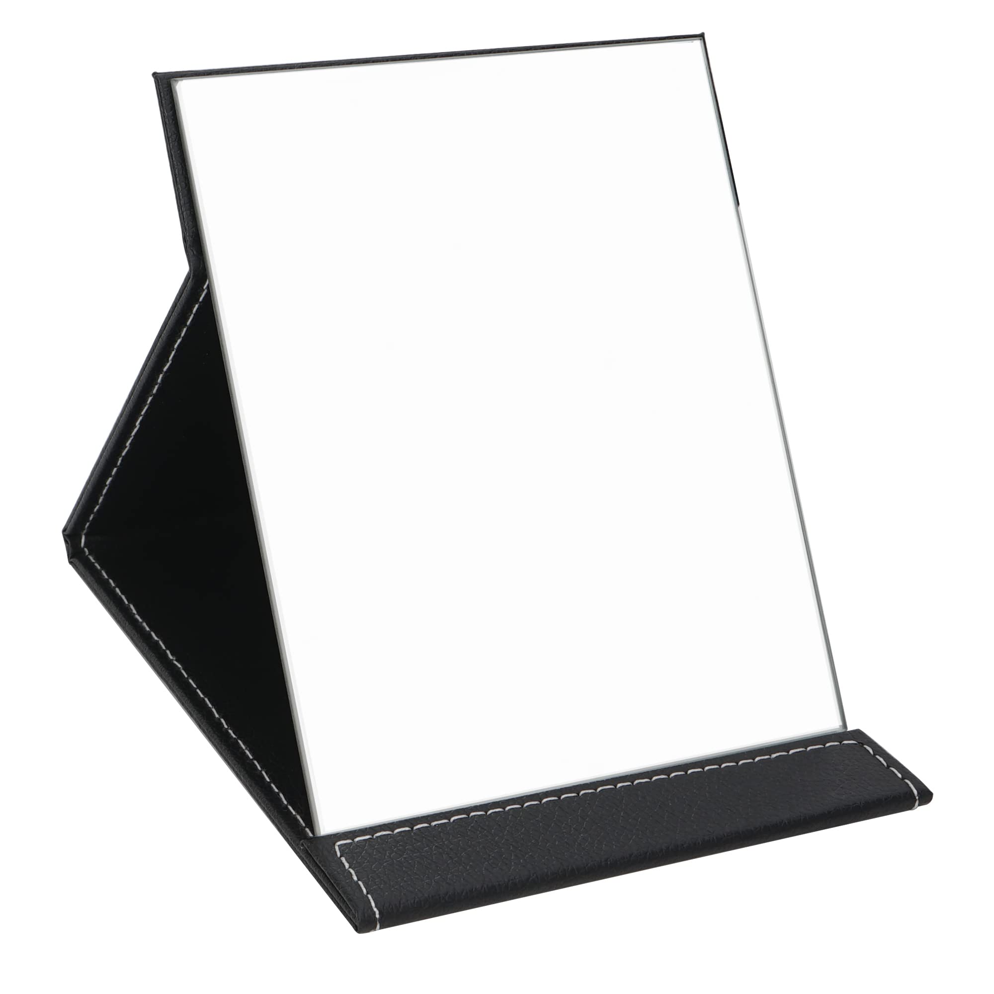 EFAILY Folding Travel Mirror - Portable Adjustable Rectangular Ultrathin Vanity Mirror with PU Cover - Perfect for Travel, Camping, Home & Makeup (8.7