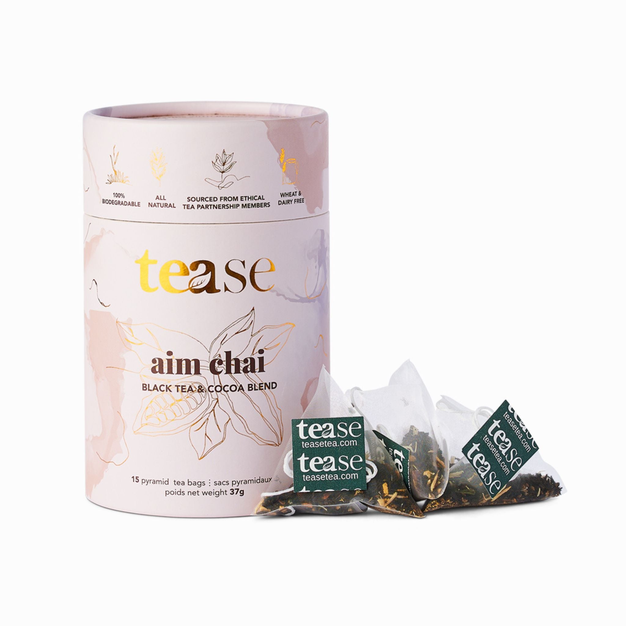 Premium Tease Aim Chai Tea - Authentic Herbal Blend for Relaxation & Wellness | Perfect for Stress Relief, Meditation & Daily Detox