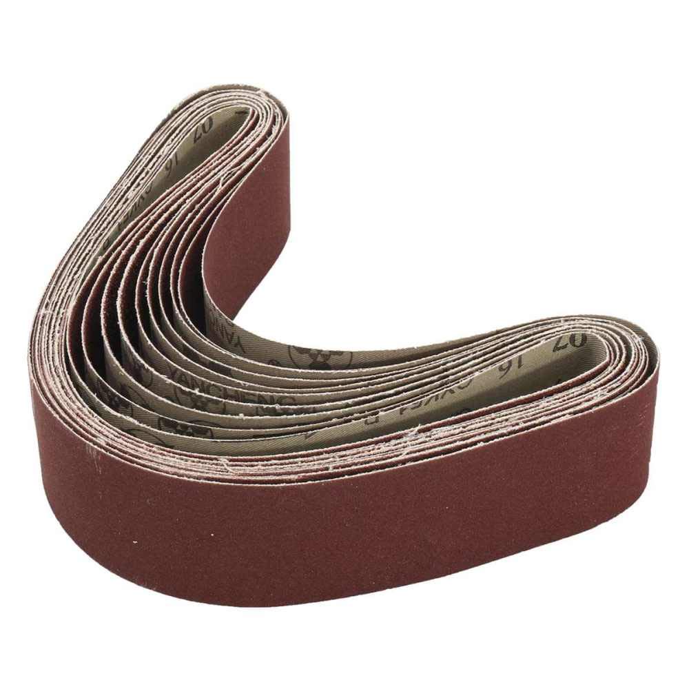 10-Pack 50x686mm Abrasive Sanding Belts - 60-150 Grit Sandpaper for Belt Sanders & Bench Grinders - Woodworking, Metal Polishing & DIY Projects