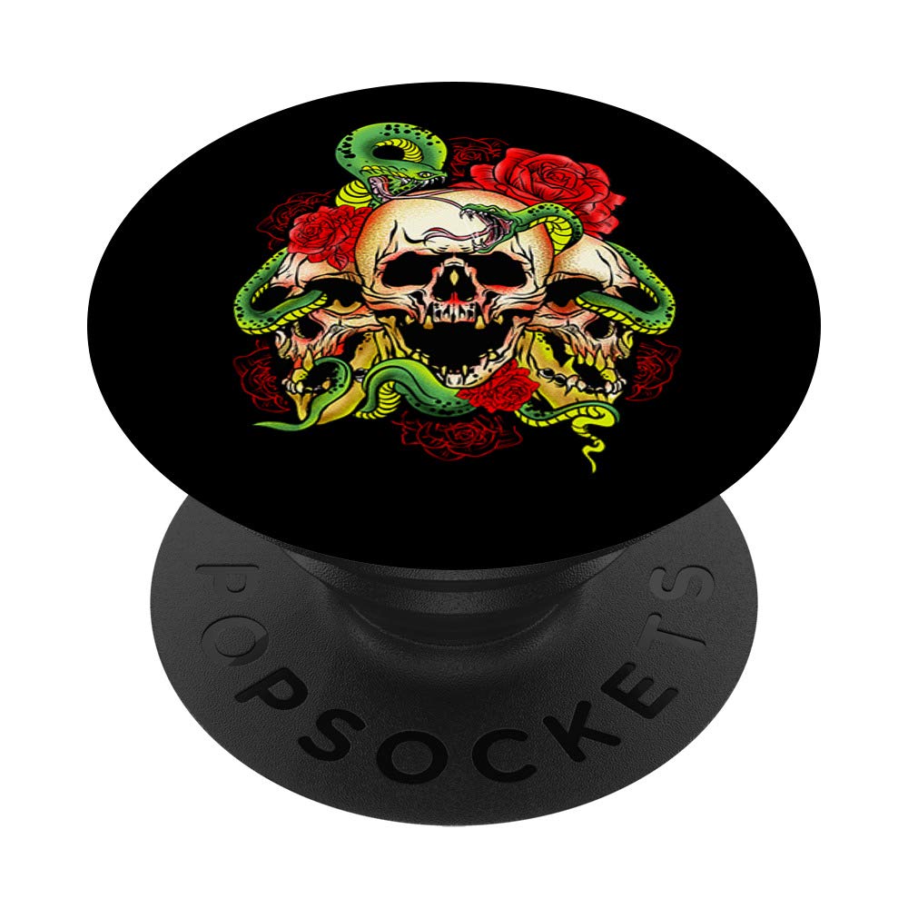 Halloween Skull & Snake Design PopSockets Grip Stand for Phones & Tablets - Perfect for Halloween Decor, Party Favors, and Everyday Use