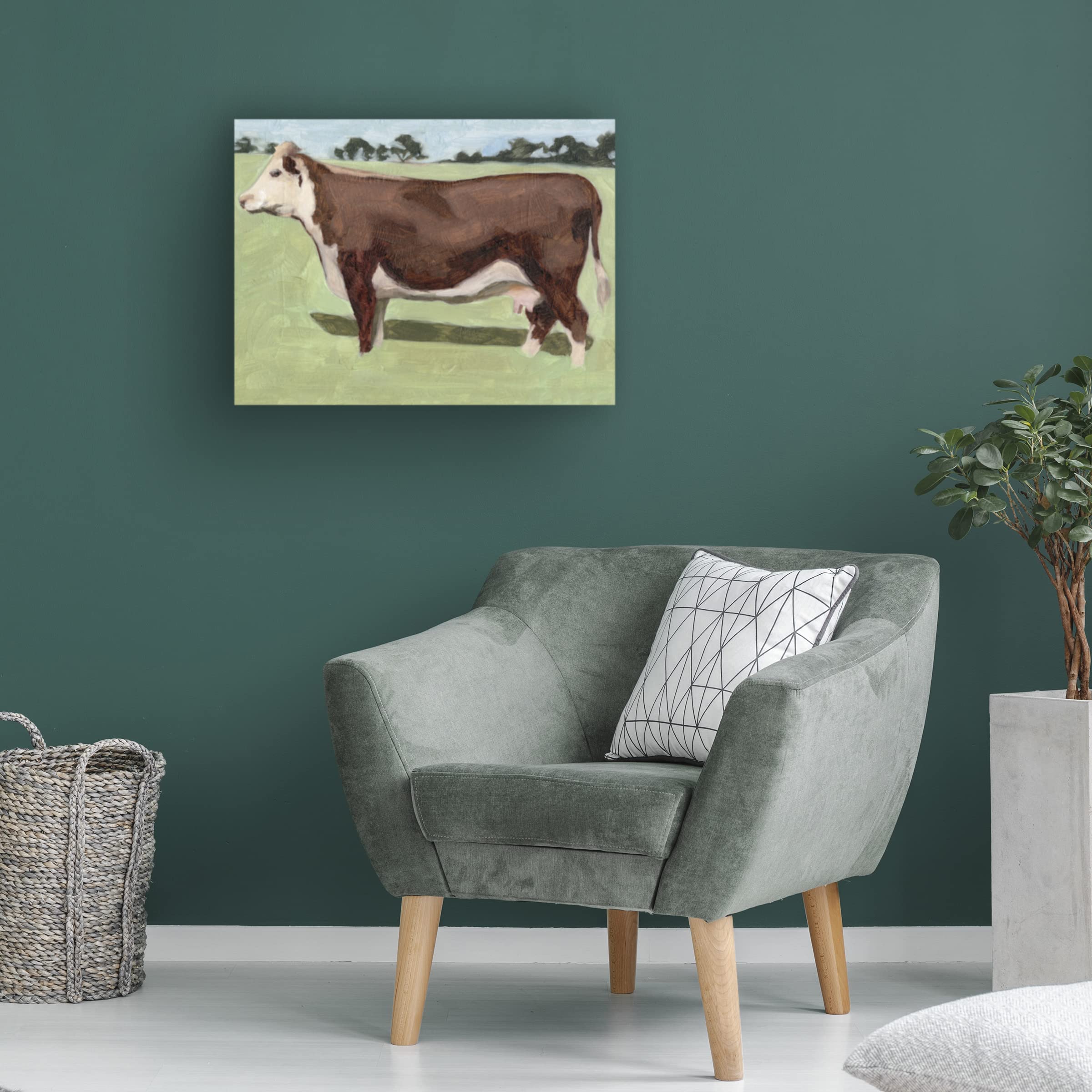 Trademark Fine Art 'Wandering Fields I' Canvas Wall Art by Melissa Wang - Modern Landscape Painting for Living Room, Bedroom & Office Decor