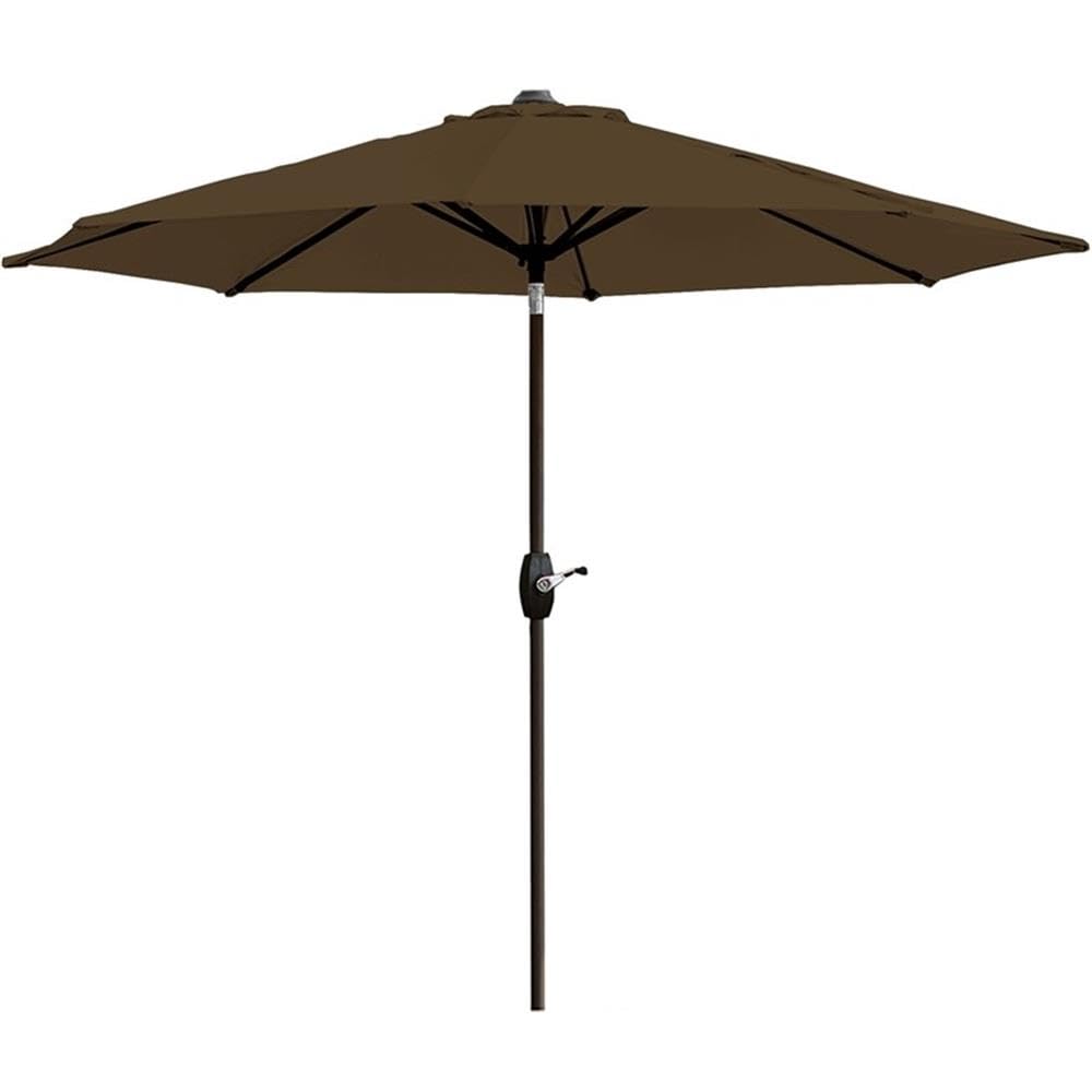 9ft Polyester Patio Market Umbrella with Push Button Tilt - Outdoor Shade Solution for Poolside, Backyard, and Restaurant Use