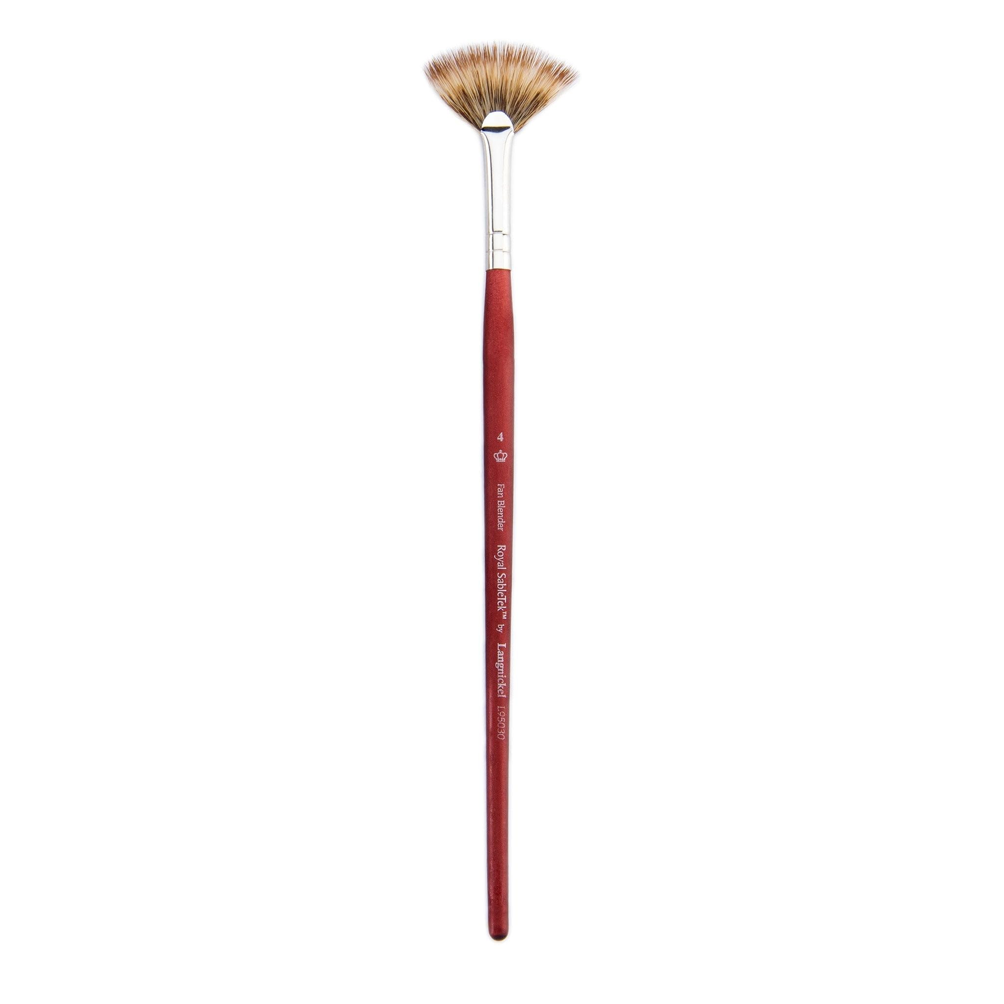 Royal Sabletek Fan Blender Brush Size 6 - Professional Artist Paint Brush for Oil & Acrylic - L95030-6 - Perfect for Blending, Texturing & Detailing - Ideal for Canvas Painting & Art Projects