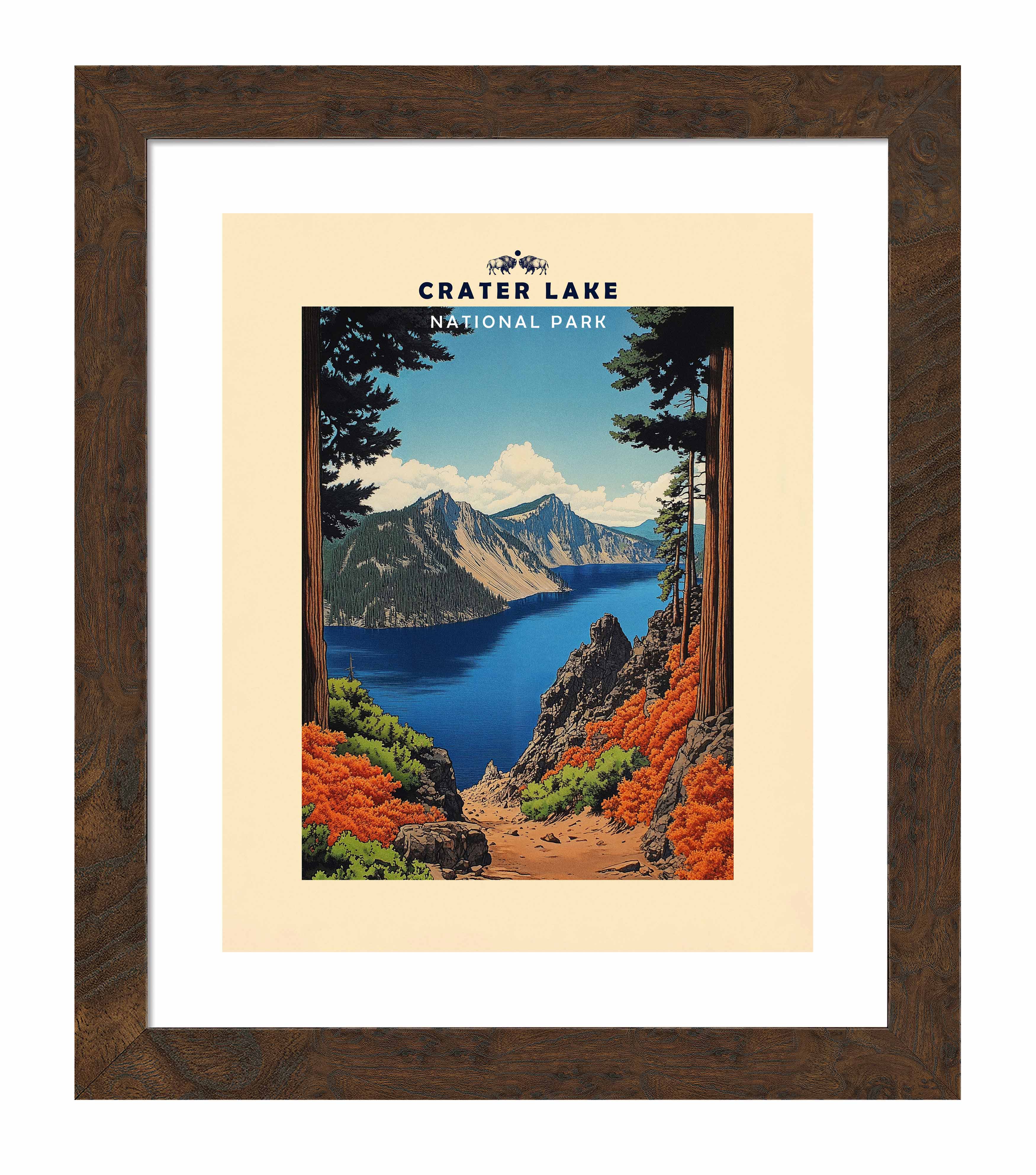 Crater Lake Art Prints - Stunning Wall Decor for Home & Office - Perfect for Living Room, Bedroom, or Gift