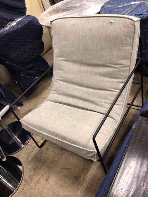 Article Entin Whistle Gray Lounge Chair - Modern Accent Chair for Living Room, Bedroom & Office - Comfortable Mid-Century Style Reading Chair with Wooden Legs