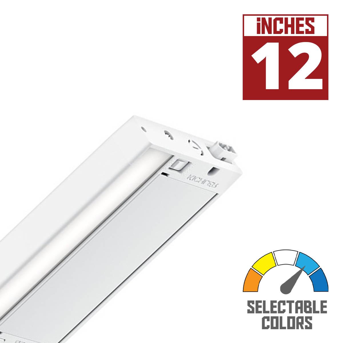 6U Series 12 Inch 120V LED Under Cabinet Lighting - 2700K/3000K Warm White - Perfect for Kitchen Countertops, Pantries & Workspaces