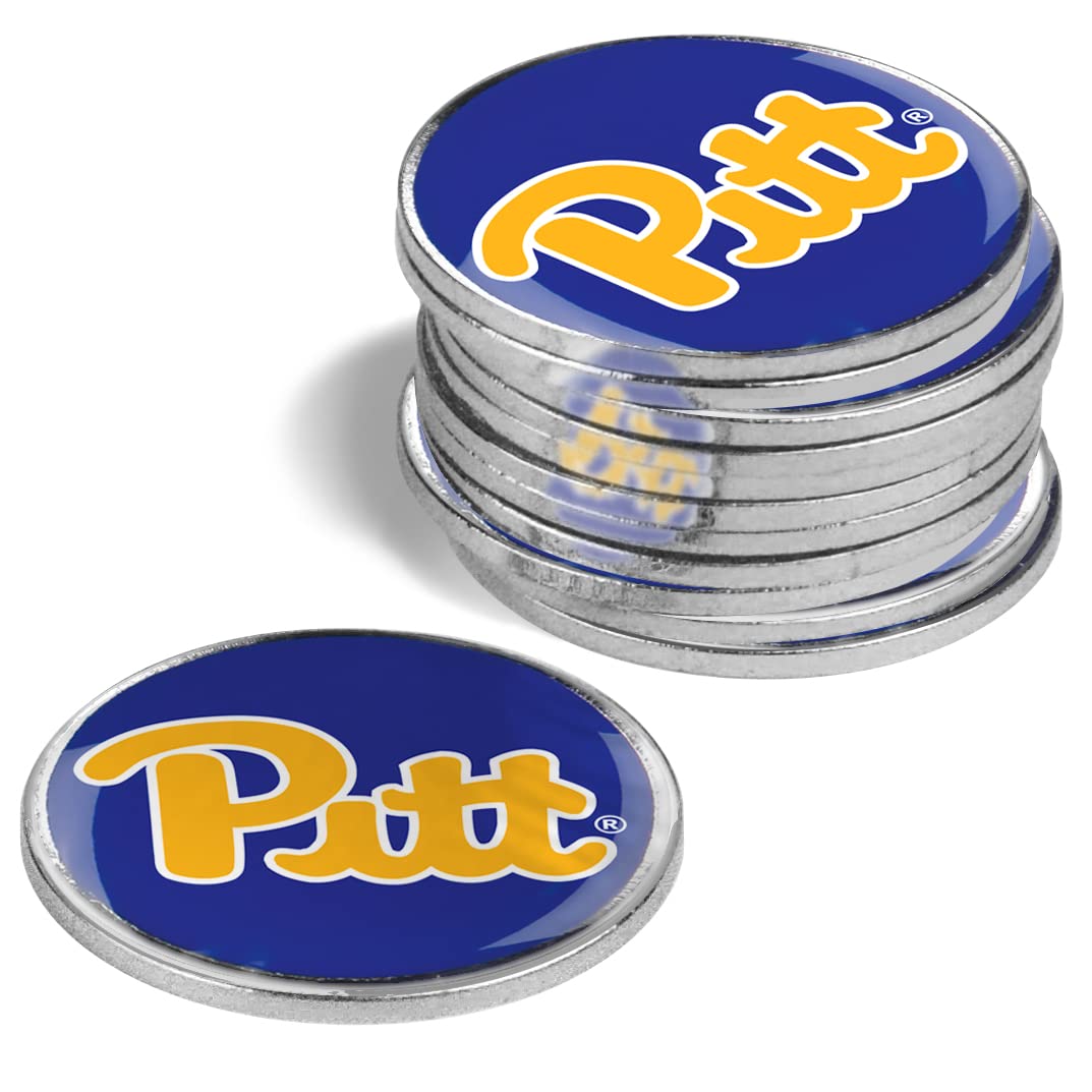 LinksWalker NCAA Metal Golf Ball Markers - 12 Pack with Team Logos for Golf Enthusiasts | Perfect for Tournament Play, Practice Sessions & Collecting