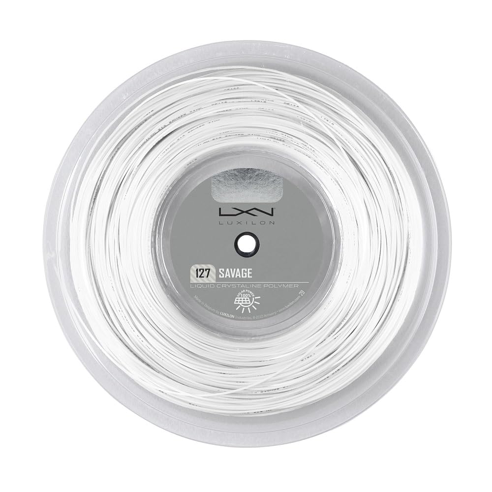 Luxilon Savage 127 Tennis String - Professional Tennis Racket String Set & 200m Reel for Enhanced Spin & Control - Perfect for Competitive Play & Tournament Matches