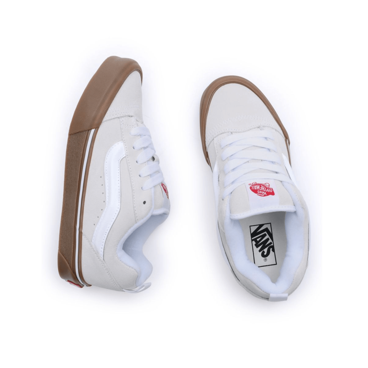 Knu Skool 'White' Sneakers - Trendy Retro Skate Shoes for Men & Women - Perfect for Streetwear, Casual Outfits & Skateboarding