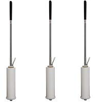NWD-1 Aluminum Wrap Dispenser - Metallic Silver 60 Inch Commercial Film Roll Holder for 11-20 Inch Rolls (3-Pack) - Ideal for Restaurant, Kitchen & Food Service Storage