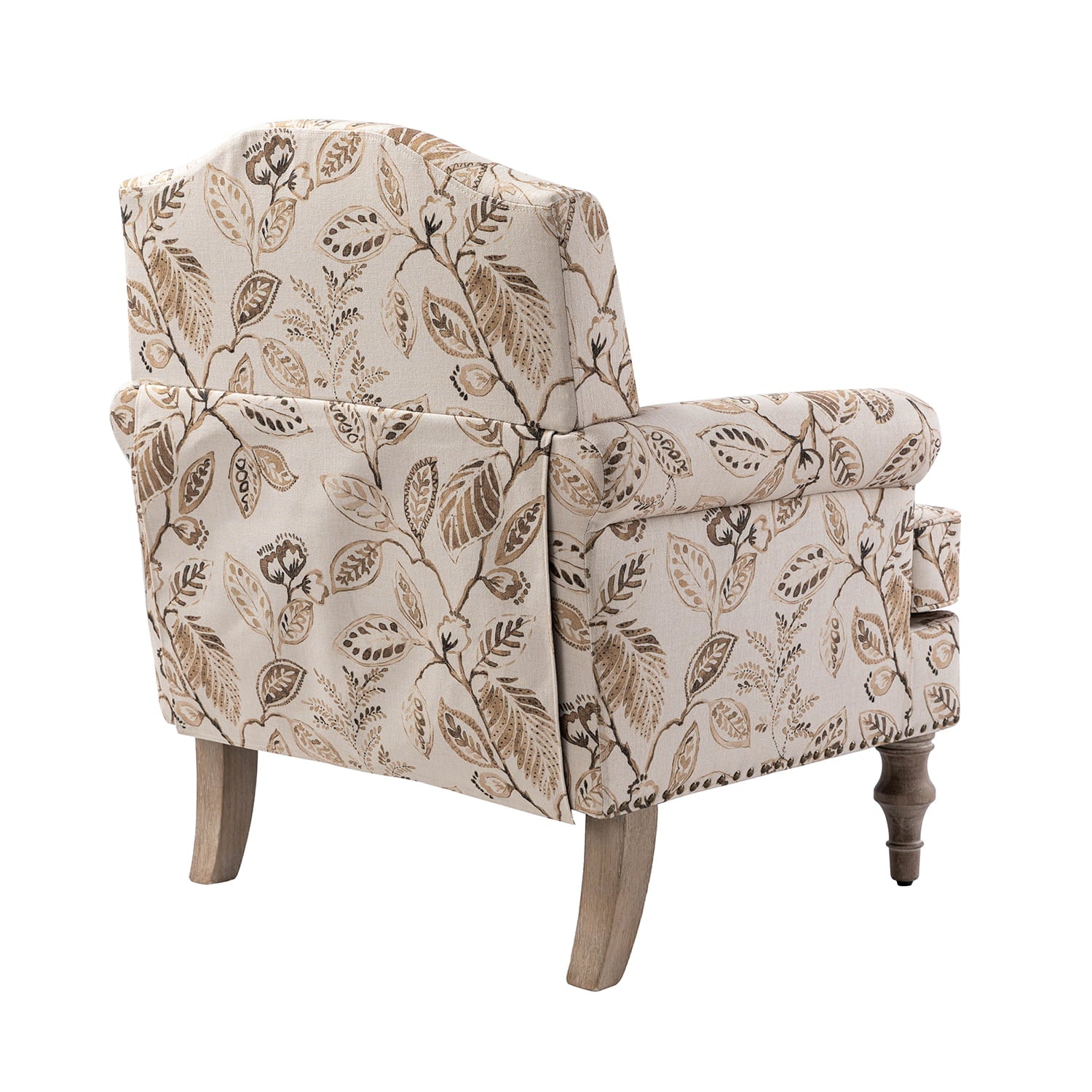 Raphael Farmhouse Armchair with Wooden Legs - Sturdy Frame Accent Chair for Living Room, Bedroom & Office (Multiple Styles Available)