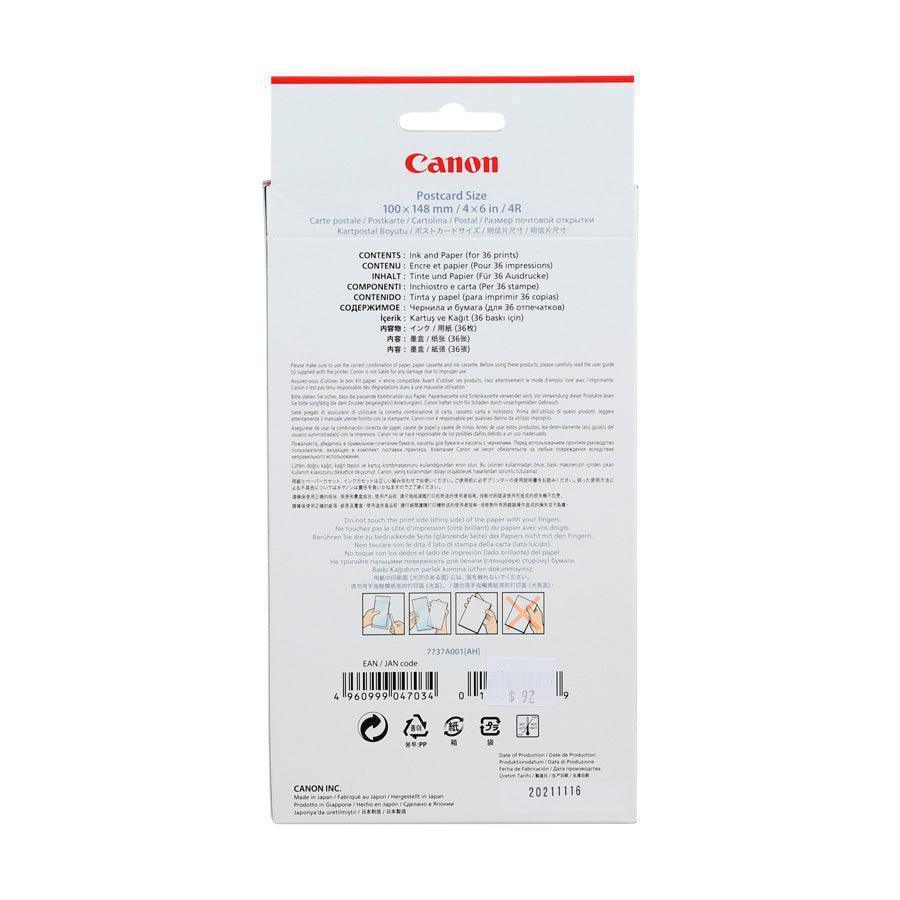 CANON KP-36IP Color Ink & Paper Set (4R) - High-Quality Photo Printing for Home, Office & Professional Use