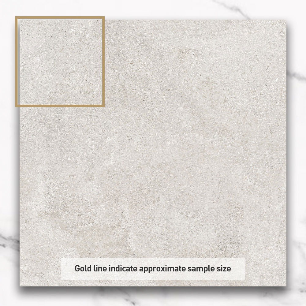 Premium 600x600mm Bordeaux White Matte Porcelain Tile - Elegant Marble Look for Flooring, Bathroom & Kitchen Backsplash