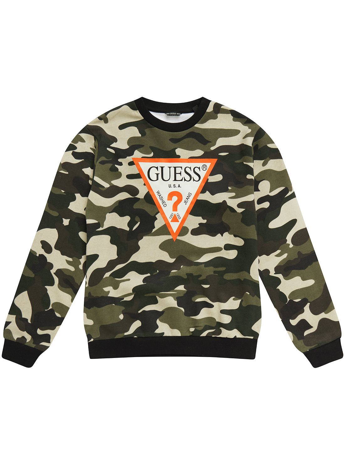 Green Camo Long Sleeve Jumper for Boys (Size 7-16) - Warm Fleece Pullover for Outdoor Adventures, Hunting, and Winter Camping