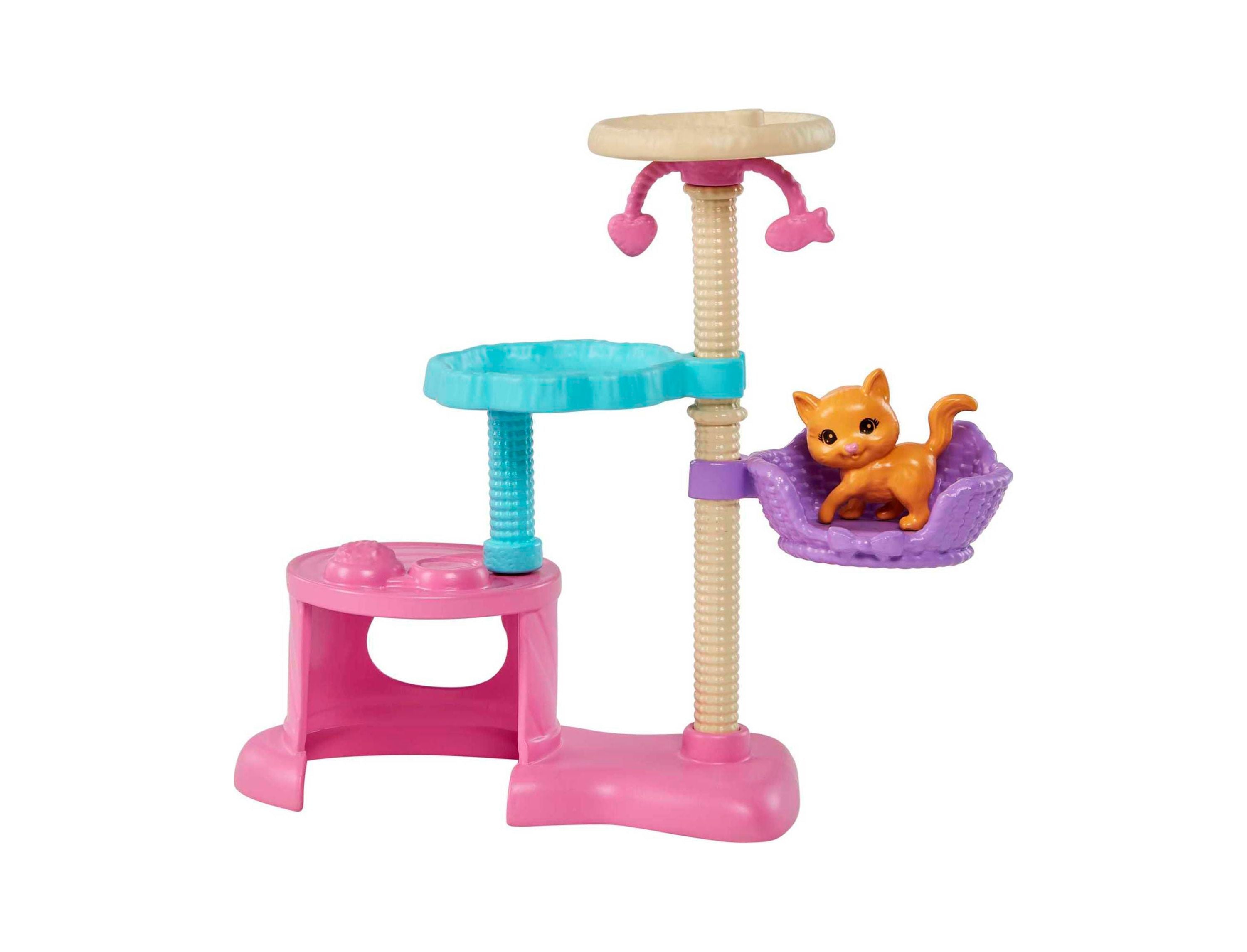 Barbie Kitty Condo Playset with Doll, Pets & Accessories - Interactive Dollhouse for Kids | Pretend Play & Storytelling Fun