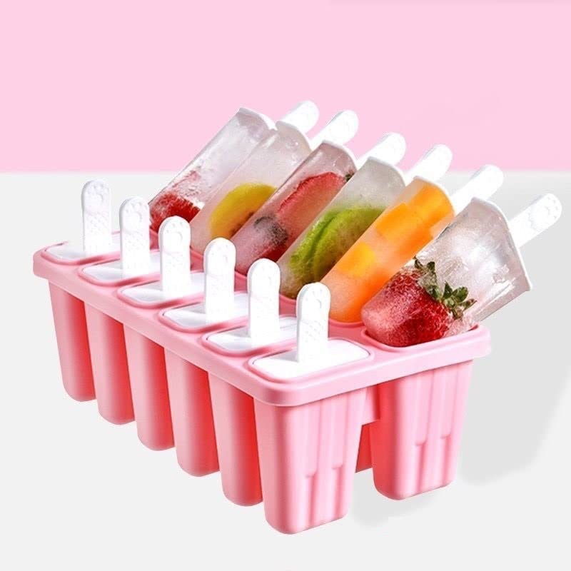 Premium Reusable Silicone Popsicle Molds Set of 8 with 50 Sticks - BPA Free Food Grade Ice Cream Makers for Kids & Adults - Perfect for DIY Desserts, Chocolate Treats & Summer Snacks (Color: H)