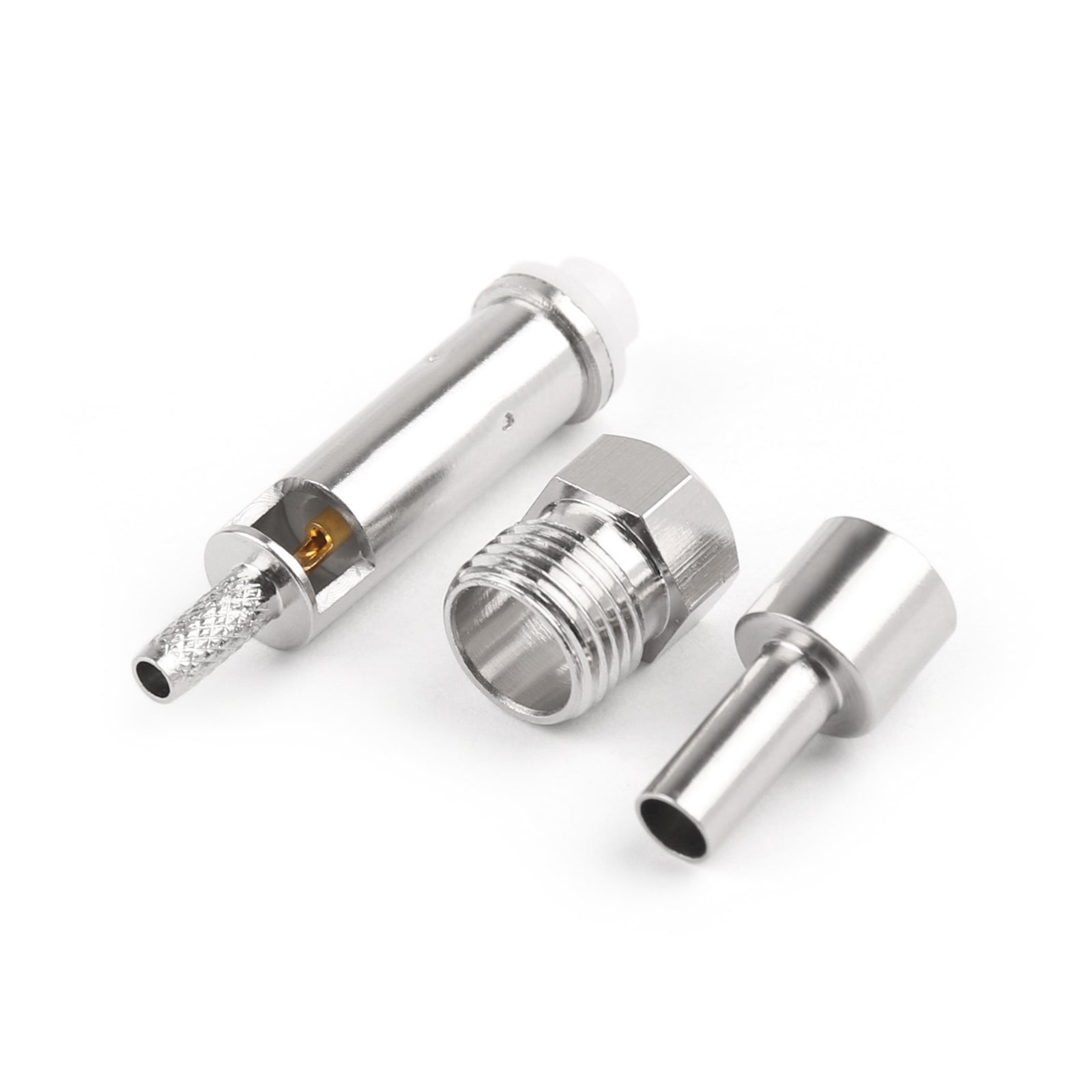10Pcs FME Female Straight Crimp Connectors for RG174 RG178 RG316 LMR100 Coaxial Cables - Perfect for CCTV, Antenna, and Radio Communication Installations