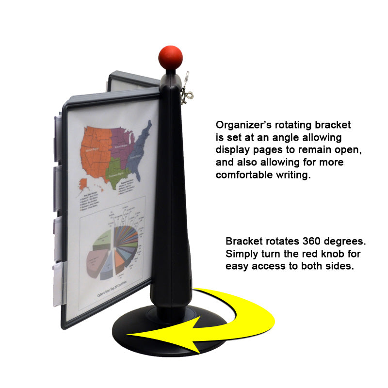 20-Pocket Desktop Reference Organizer with InfoCenter - Perfect for Office, Home & School Organization | File Holder for Papers, Documents & Notes