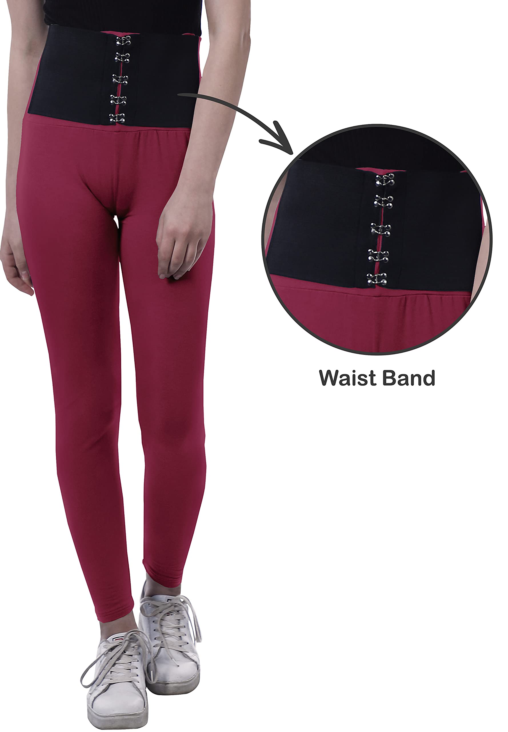 High Waisted Yoga Pants for Women - Moomaya Corset Style Workout Leggings | Trendy & Comfortable for Gym, Running & Lounge Wear
