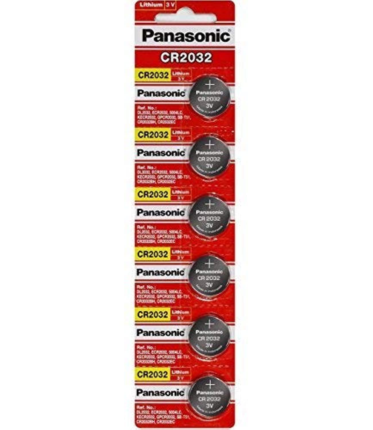 Panasonic CR2032 Lithium 3V Coin Cell Battery - 6 Pack (Exp. Date 2022) | Long-Lasting Power for Watches, Key Fobs, Calculators & Medical Devices