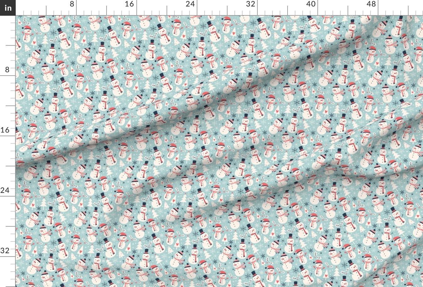 Snowman Christmas Winter Printed Minky Fabric by The Yard - Soft Plush Material for Sewing Baby Blankets, Quilt Backing & Holiday Decorations - Perfect for DIY Crafts, Home Decor & Seasonal Projects