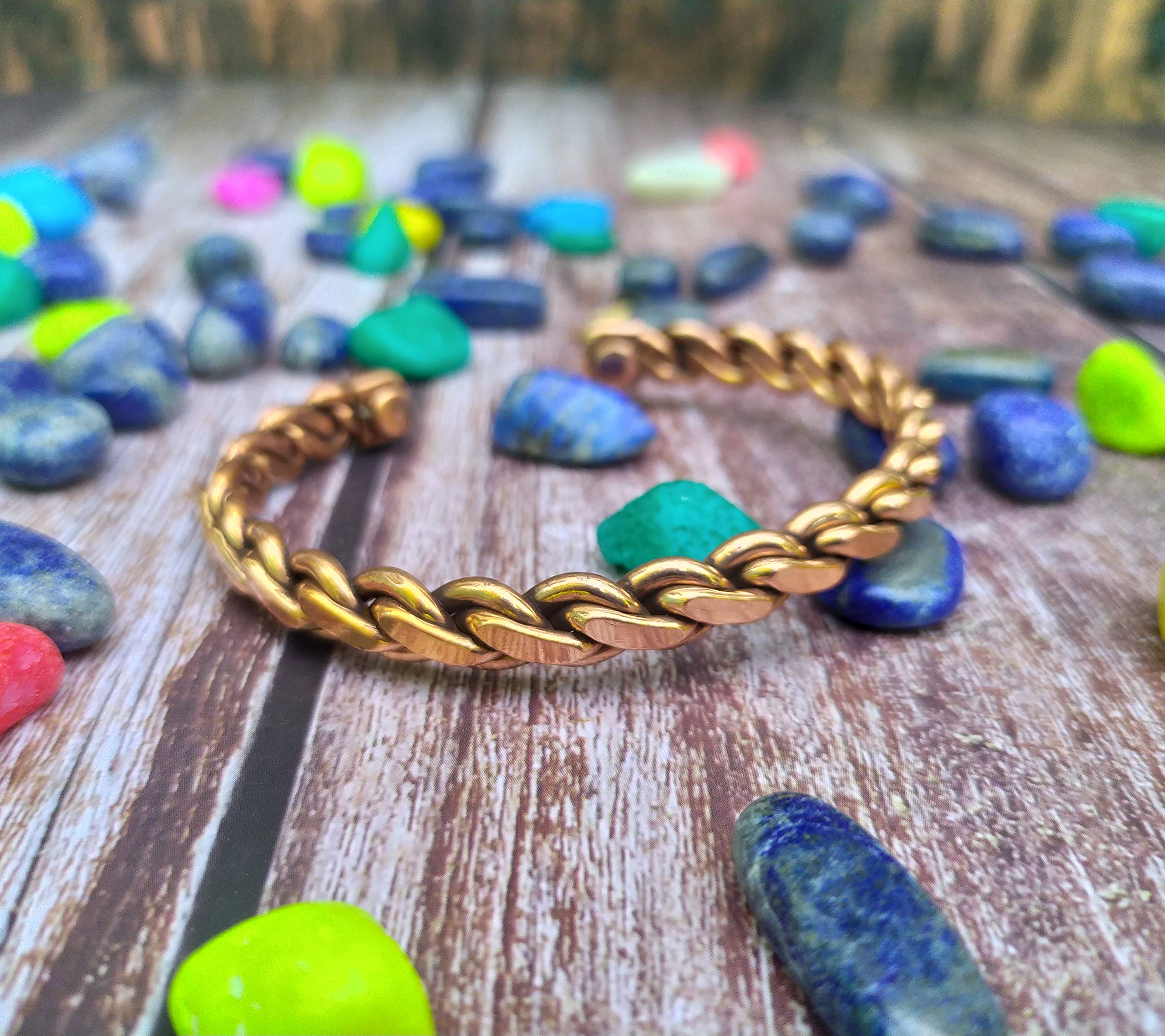 Pure Copper Bracelets for Men & Women - Handmade Cuff Kada Bangles for Wellness & Style - Perfect for Yoga, Meditation & Fashion Accessories